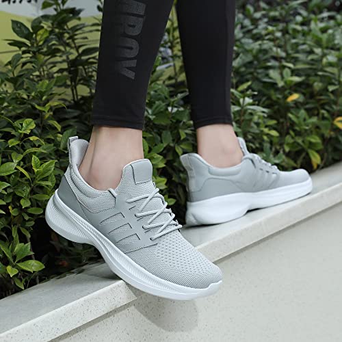 Image of Casbeam Mens Running Shoes Comfortable Lightweight Breathable Walking Shoes Lace-up Shoes Mesh Workout Casual Sports Shoes