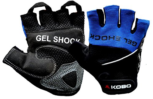 Kobo Fitness Gloves/Weight Lifting Gloves/Gym Gloves/Blue/Black