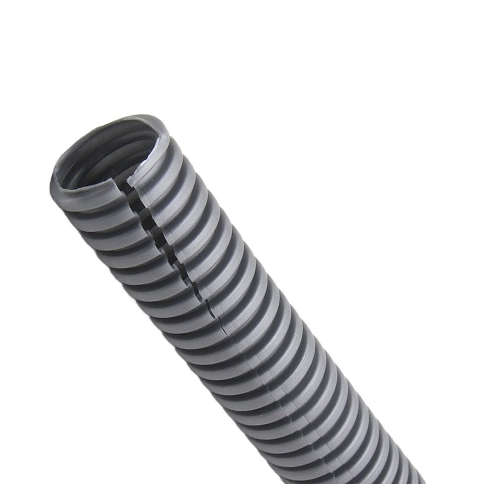 YDHSIKK Corrugated Wire Tube, PP Corrugated Conduit Tube 1 meter Multicolor AD 11.6-34.5mm(Grijs,AD 34.5 x ID 29mm)