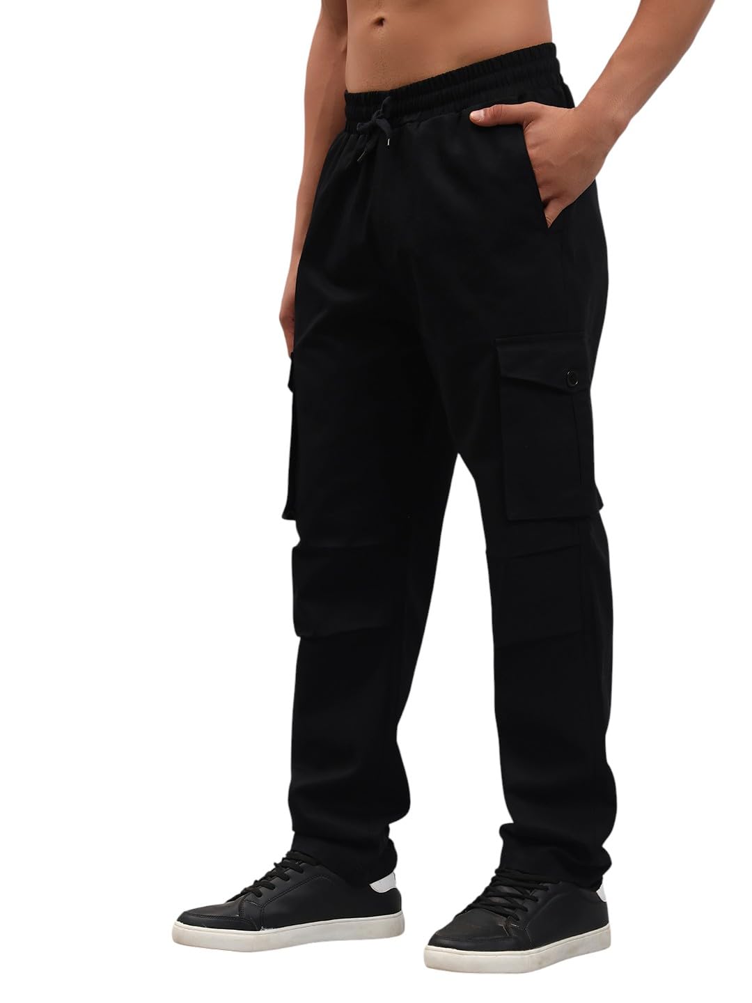 q - rious Men's 6 Pocket Cotton Cargo Pants – Relaxed Fit Utility Trousers-picture-44
