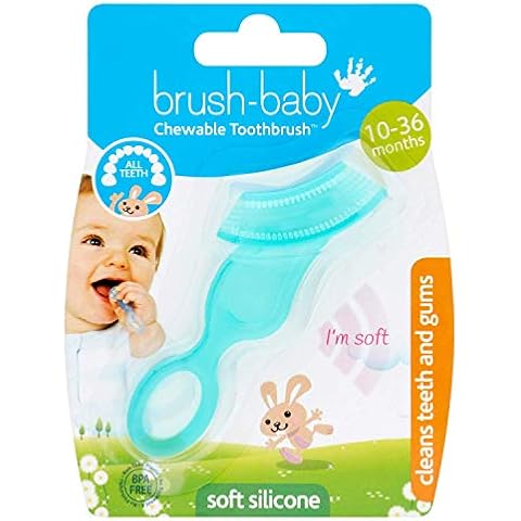 Brush-Baby Chewable Toothbrush and Teether (10-36 Months) - Perfect for Teething Toddlers and Those who chew Their Toothbrush or Won't Brush Their Teeth! Cover