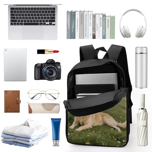 Dog on The Prairie Backpack - Durable 600D Polyester, 17 Inch Backpack with Ergonomic Adjustable Straps, Lightweight Travel Bag for Men & Women3