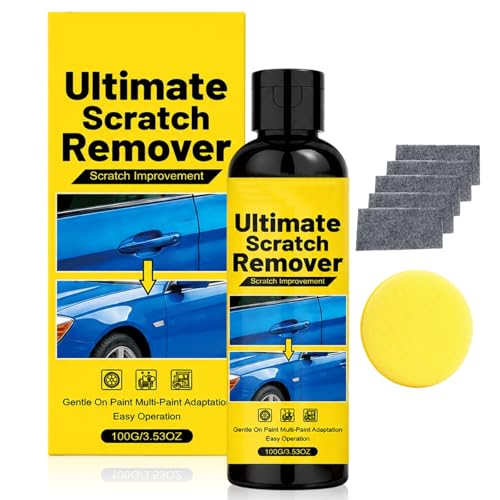 NanoPolix Scratch Remover NanoPolix Ultimate Scratch Remover Plastic Polish Scratchs Removers Car Paint Repair Paste for Light Scratches Swirl Marks Scuffs & Water Spots 100G with 5 Cloths & 1 Sponge
