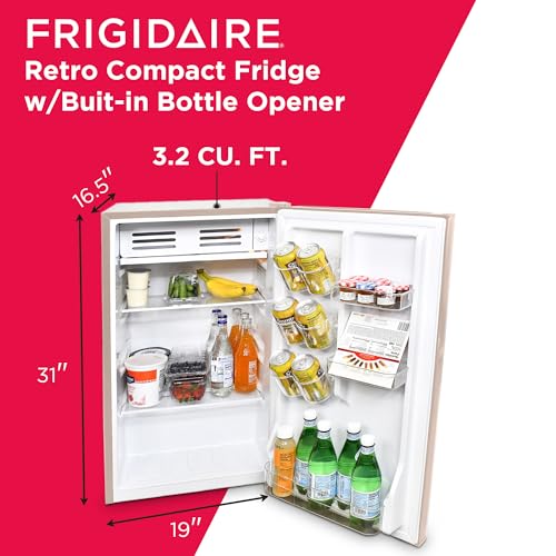 Frigidaire EFR376-CORAL Retro Compact Fridge With Chiller, 3.2 Cu Ft Countertop Fridge With Built-In Bottle Opener, Compact Refrigerator thumb #2