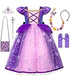 Picture of VORLITS Princess Costume Dress For Girls Cosplay Dress Up Halloween Christmas Fancy Party