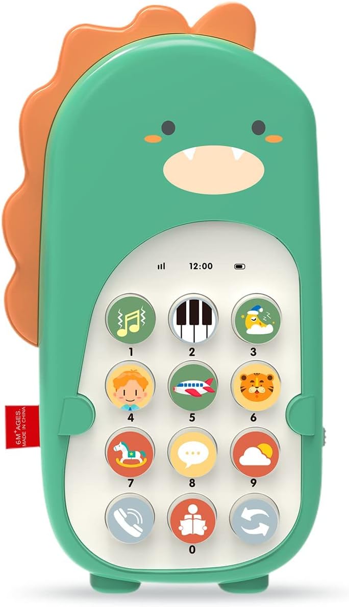 SEAEYES Baby Cell Phone Toys with Music ,Kids Teething Toys Play Phone Musical Educational Toys for 6 12 16 18 Months Baby Toddlers and Aged 1+ Kids