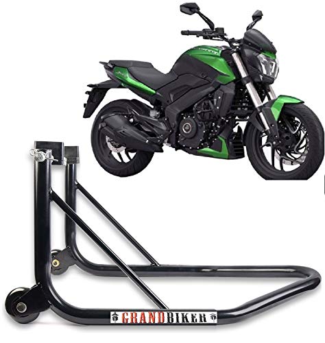 Image of Grandbiker Rear Universal Wheel Paddock Stand Extra Strong with Swing Arm Rest for Dominar (Black)