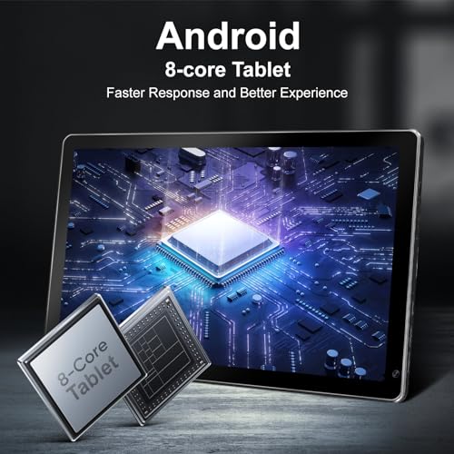 FYMLCPFY Tablet 10 inch, Android 13 Octa-Core Processor Tablet with 8+128GB Storage, TF 1TB, Dual 5MP+8MP Camera, WiFi 6, Bluetooth 5.0, 5000mAh Battery, Performance Tablet (Grey) - Image 4