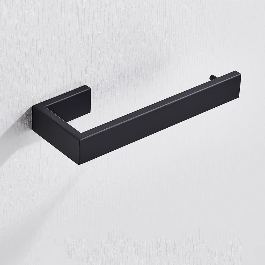 LSLYTQ Black Bathroom Hardware Set, Robe Hook, Towel Rail Bar Rack Bar Shelf, Tissue Paper Holder, Toothbrush Holder Bathroom Accessories