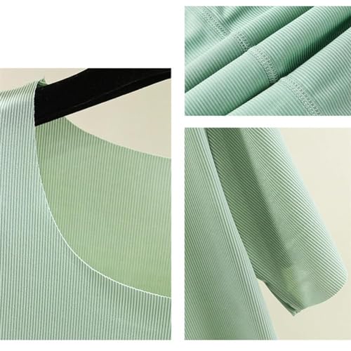 Soft Comfortable Ice Silk Short Sleeve 2-Piece Set, Short Sleeve Couple Loungewear, Summer Breathable Pajama Set2