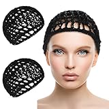 SGERUFZ 2 Unidades Redecilla de Pelo de Viscosa, Gorro para Dormir Suave y Transpirable, Ideal para Cuidado de Cabello Rizado, Ducha y Protección Nocturna en Casa