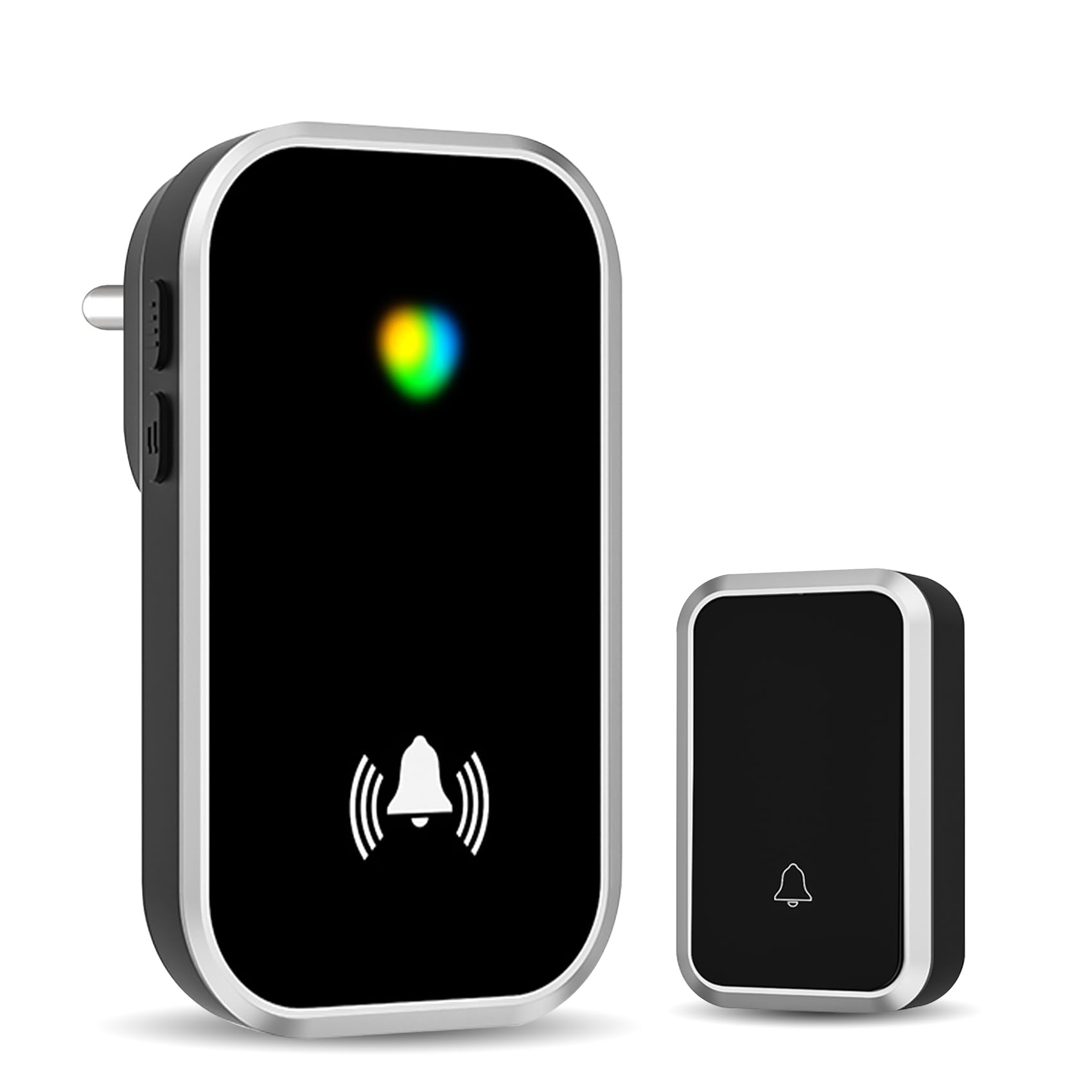 Wireless Door Bell for Home and Office, Small Calling Bell for Office, Upto 1000 Feet Range with 36 Melodies Chimes, LED Flash, 4 Level Volume Doorbell Alarm (Black)-image-41