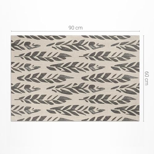 Tapis de balcon en PVC 60x90 cm imperméable style bohème rectangle