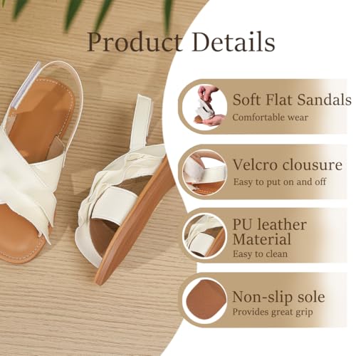 Image of Toddler Girls Sandals Summer Flats Dress Shoes for Baby Little Kids Girl