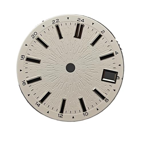 Visage de montre blanc 28.5mm finition soignée pour calibre NH34