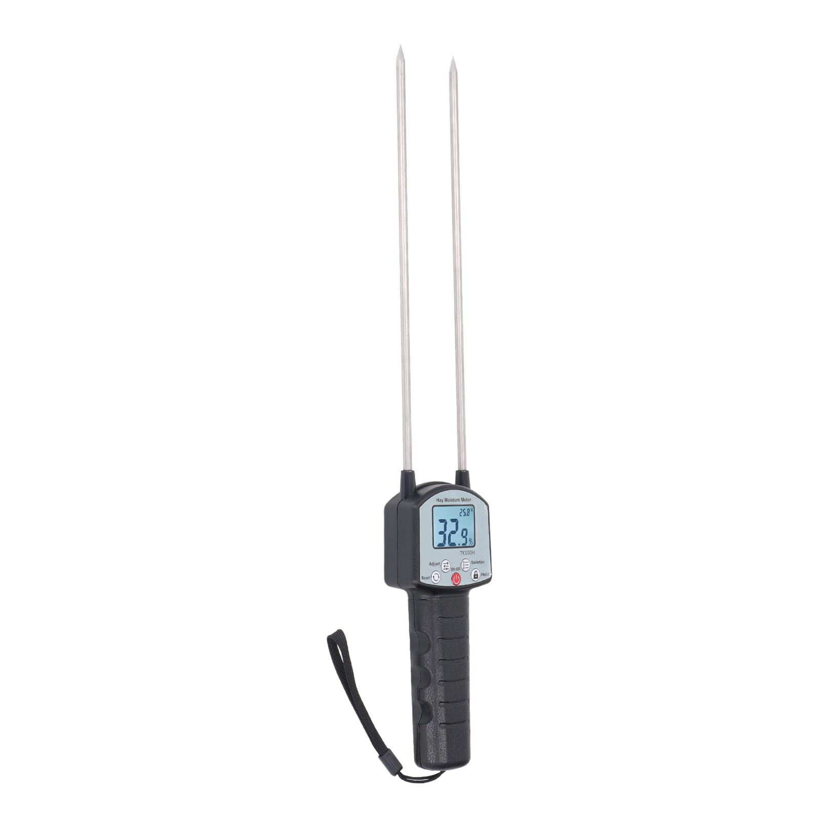 Generic Medidor de Humedad de Forraje, Medidor Digital Portátil de Humedad de Forraje con Resolución de 0,1 y Rango de Medición de 0-80, Ideal para Cereales, Paja, Maíz, Trigo