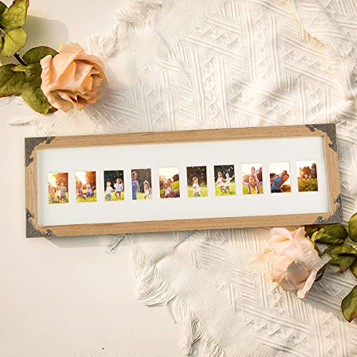 Baby Picture Frames For Nursery Rustic Picture Frame Baby Keepsake Frames 10Pcs 1X1.6 Photos Inserts Display Growth Memory Record Photo Frame For Baby Milestone Nursery Wall Décor And Tabletop Display #TOP4