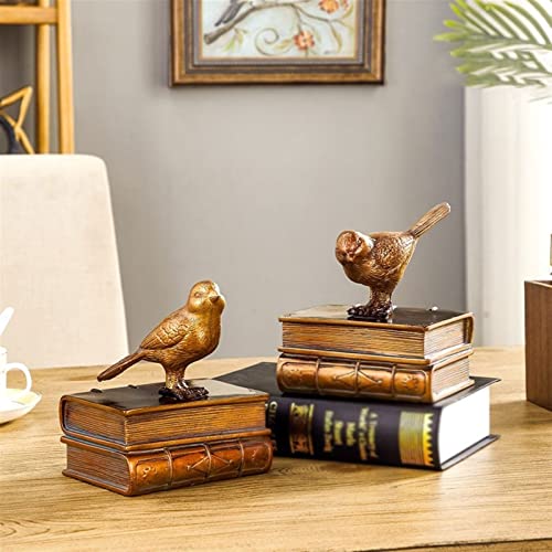 Sujetalibros con forma de pájaro originales para decorar estantes de mesa en casa 6