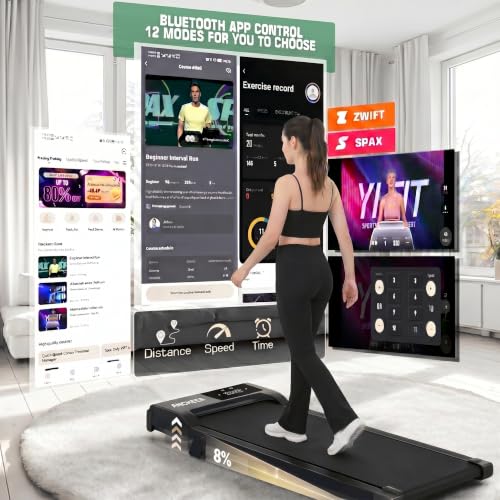 Image of ANCHEER Walking Pads, 2 in 1 Under Desk Treadmill 2.5HP Compact Running Machine with Remote Control, 300lbs Weight Capacity for Home /Gym /Office,Ultra-Quiet, Installation-Free