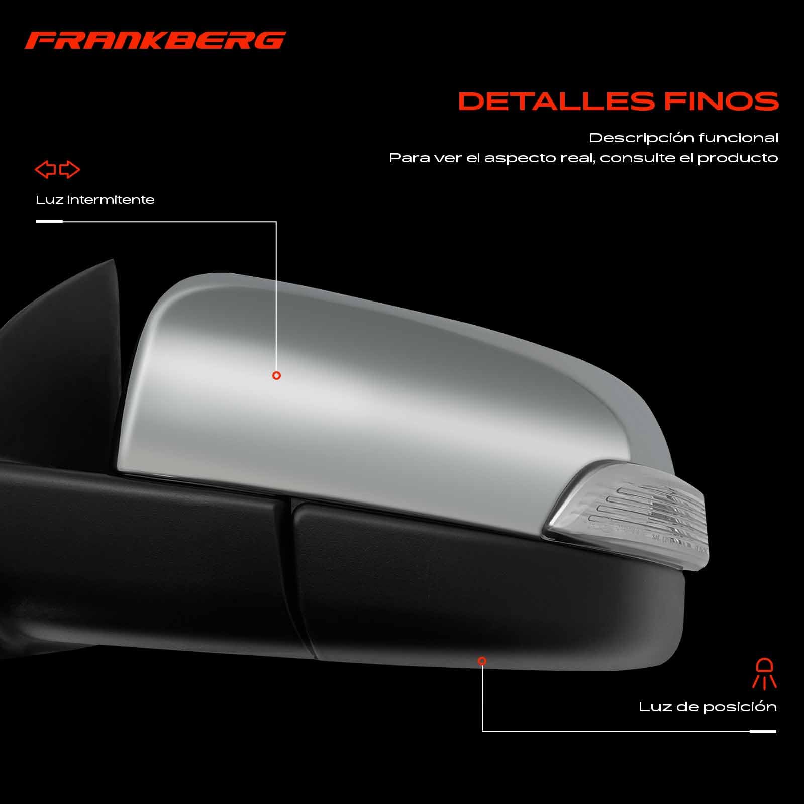 Frankberg Espejo exterior eléctrico izquierdo de 7 Polos 2001446