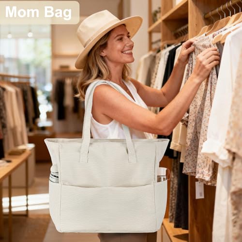 Image of LEDAOU Beach Bag Waterproof Sandproof Women Beach Tote Pool Bag with Zipper for Swim Gym Grocery Travel with Wet Pocket | Sandproof