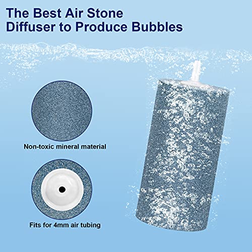 Image of Simple Deluxe Large Air Stone Cylinder for Fish & Plant in Aquarium and Hydroponics Air Pump, 10 Pack