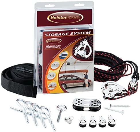Hoister Direct 7806.12 - Overhead Storage Hoist for Jeep Top Removal, Truck Caps, Bikes, SUP, Dinghies, Canoes, Kayaks, Surfboards and More. Mount in Your Garage, Shop, Anywhere with a Ceiling.