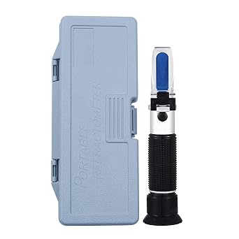 032% Brix Refractometer with ATC Digital Handheld Refractometer for Sugar, Food, Fruit, Beverages Honey DH14