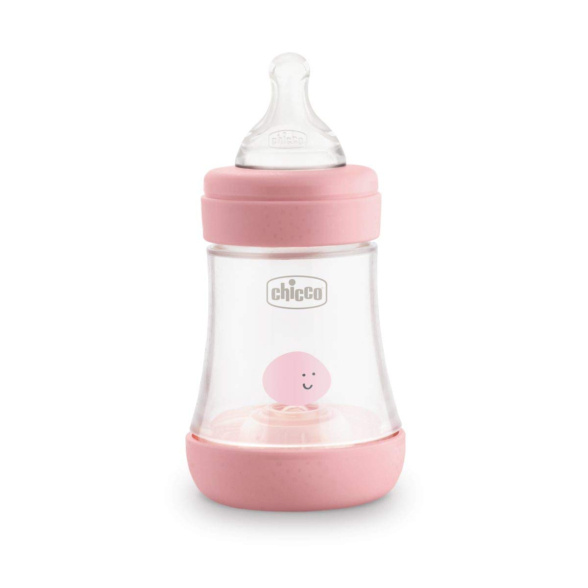 Perfect 5 Anti-Colic Bottles with Silicone Teat, Slow for 0+ Months, Bio-Functional, with Intuiflow System, Pink, 150 ml