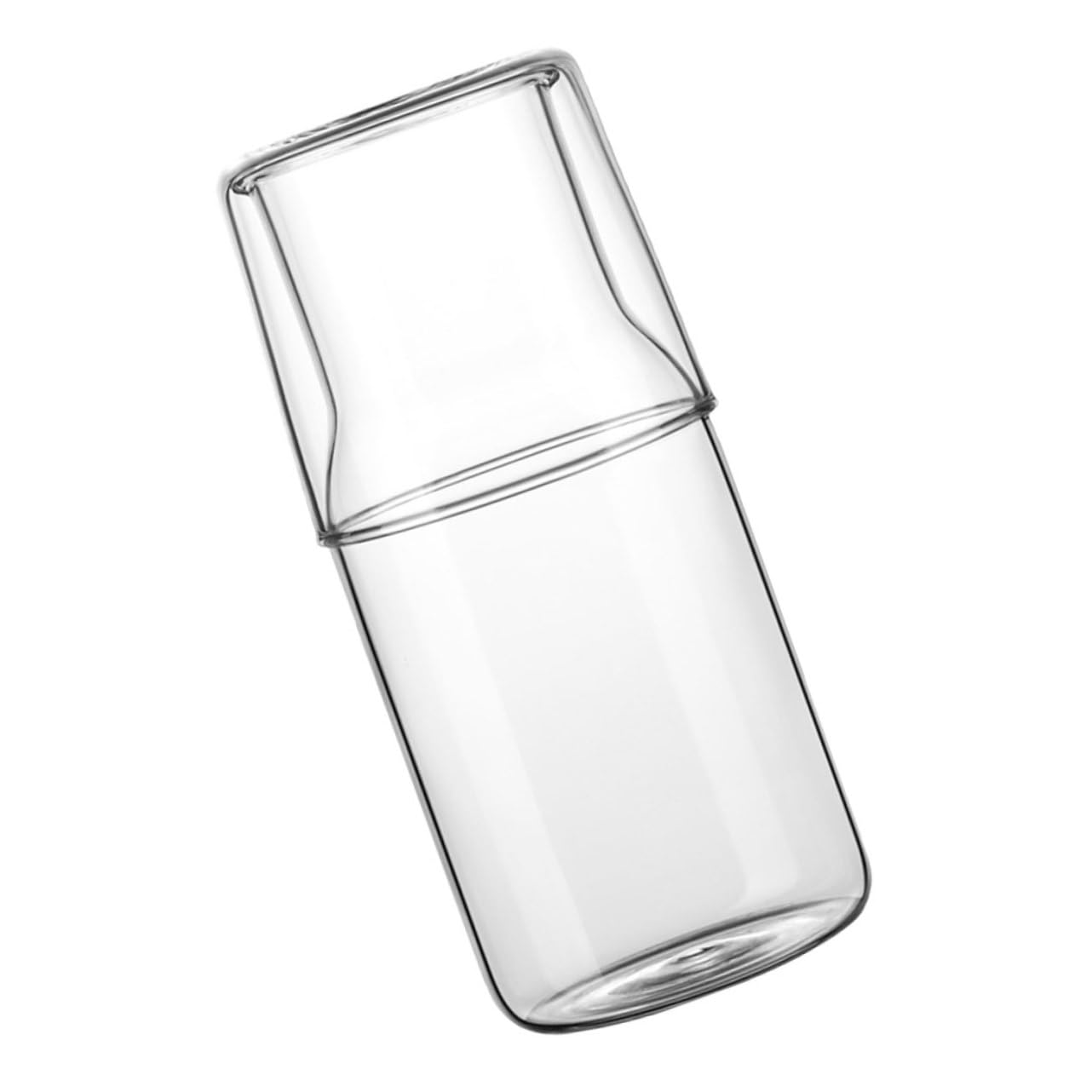 Healifty 1 Set Transparent Glass Carafe Multi Function Water Pitcher for Home Office Glass Beverage Container for Tea Juice Milk