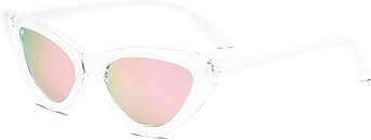 SOJOS Retro Vintage Narrow Cat Eye Sunglasses for Women Clout Goggles Plastic Frame SJ2044