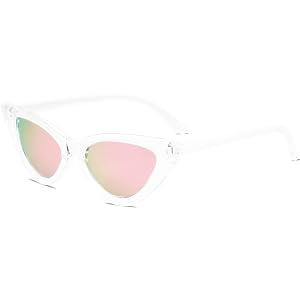 SOJOS Retro Vintage Narrow Cat Eye Sunglasses for Women Clout Goggles Plastic Frame SJ2044