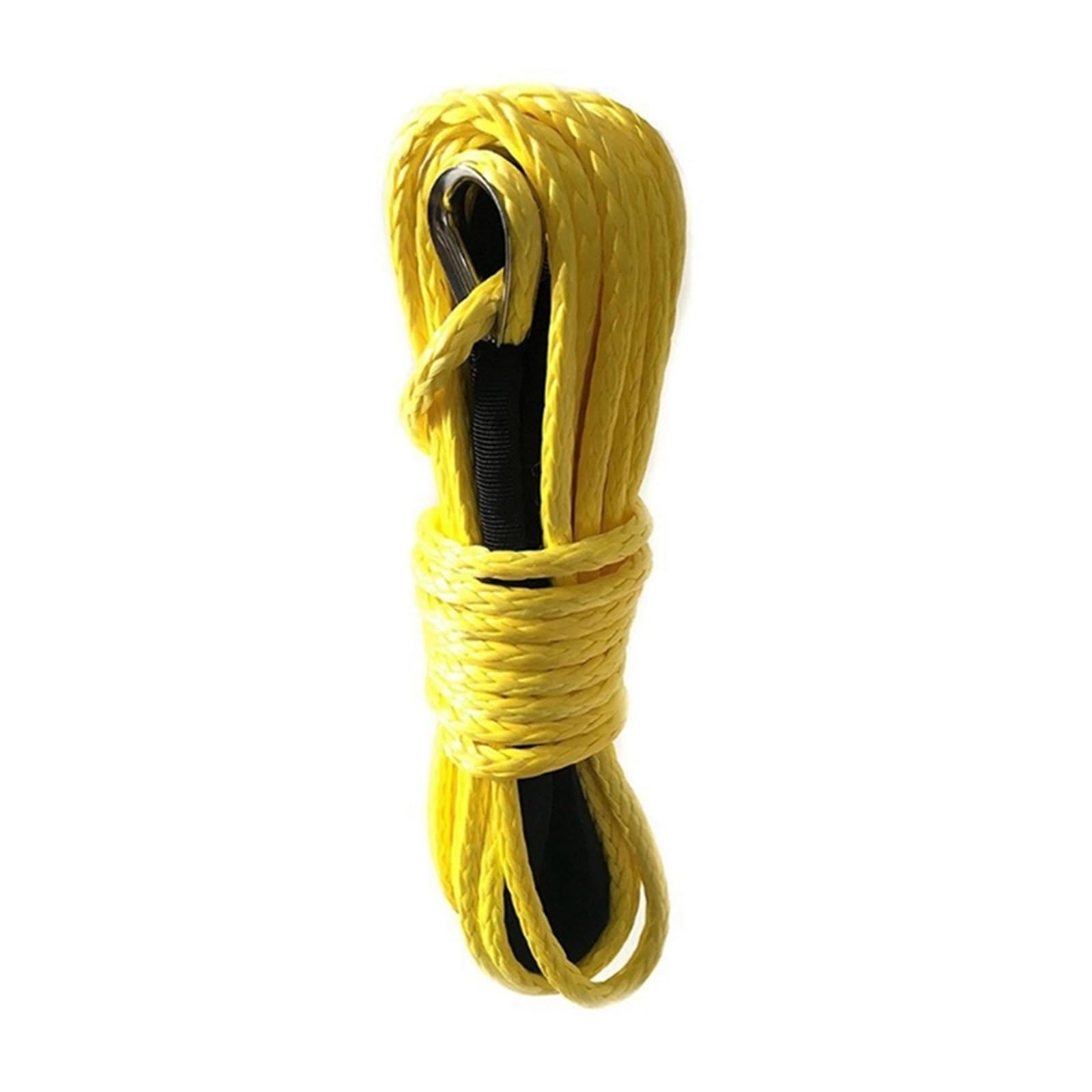 Edede 1 Winch Rope, 5M Winch Cable,Cable Towing Car Tow Strap Trailer Rope With Hook For Atv Off Road Accessories 7700Lbs 3.5T(Giallo)