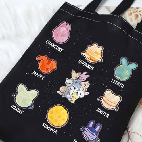 Bolso tote de música K-pop, regalo para fanáticos de álbumes coreanos, bolso de hombro con letras de álbumes de boy bands coreanas miniatura 5