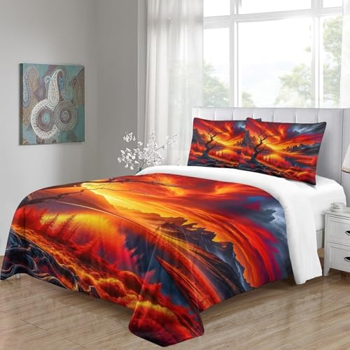 Ensemble de literie imprimée en 3D King de haute qualité en microfibre douce - 5