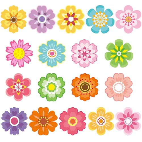 DTOFOOT 36PCS Flower Pins Bulk Acrylic Floral Lapel Pins Spring Flower Brooch Badges for Clothes Backpack Cartoon Plants Buttons for Women Girl Hat Bags Accessories Gifts