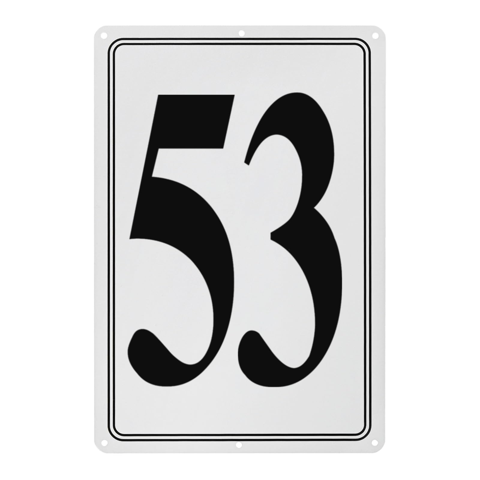 M METERXITY Aluminum Number Sign 53, 11.8 Inch House Numbers and Metal Letters, Parking Spot Letter Signs