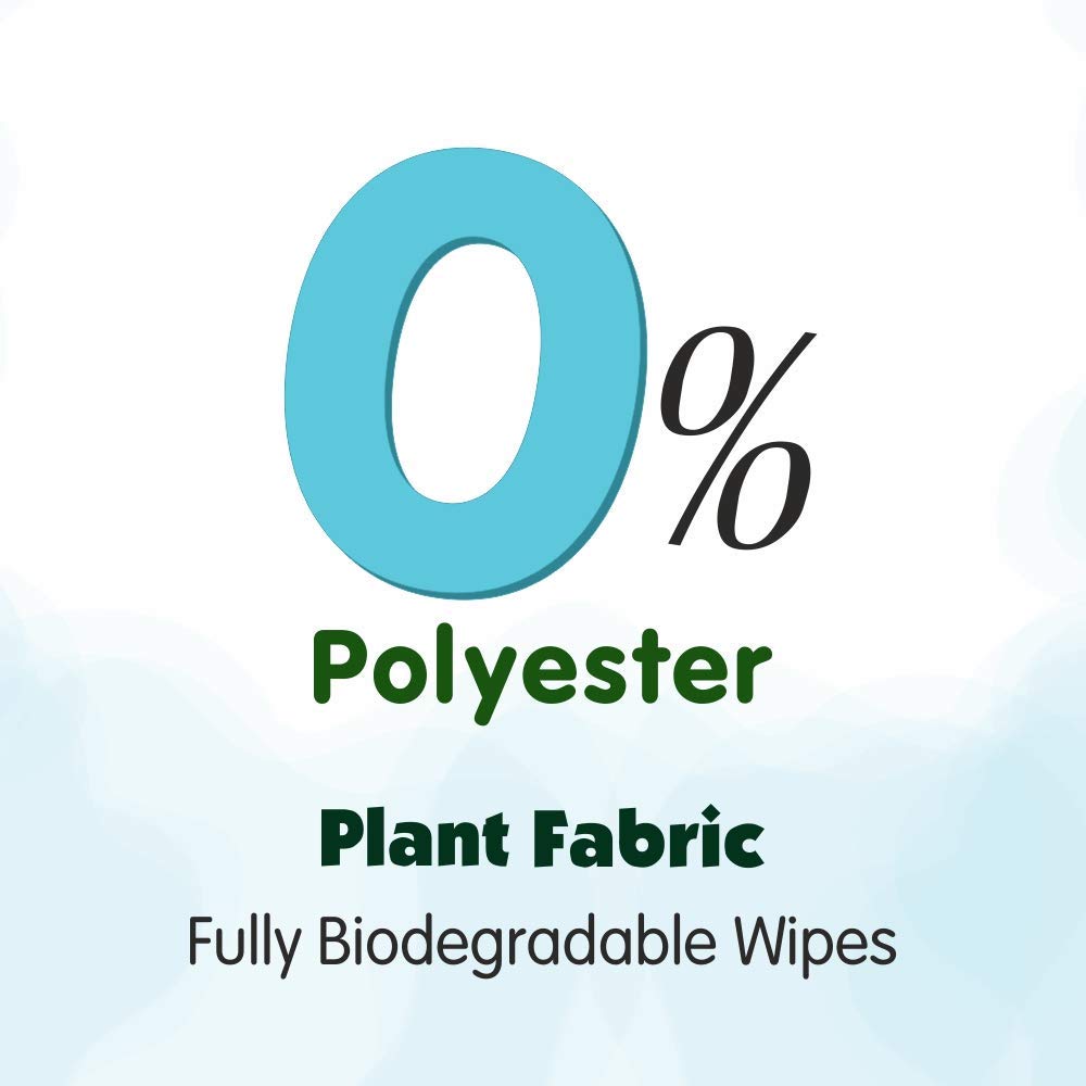 Mother Sparsh Cotton Scented Water Plant Fabric, Biodegradable Wipe (Blue, 15 Wipes) - Pack of 8