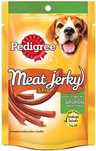 Pedigree Meat Jerky Stix, Bacon, 60g (Pack of 5)