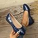 Women's Wedges Slip On Shoes Round Toe Soft Leather Comfortable Casual Pumps Elegant Wedding Party Driving Work Walking Shoes for Women Dressy Low Wedge Heels Orthopedic Loafers(Blue,7.5)