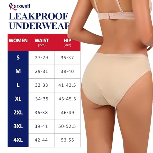 Image of Women Absorbent Incontinence Underwear Overnight Leak Proof Panties 3 Pack