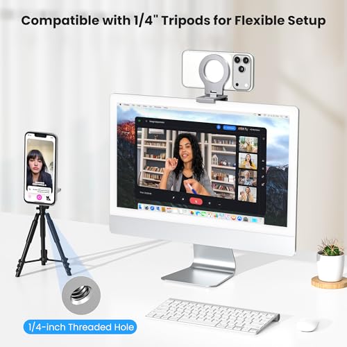 Itramax Continuity Camera Mount for iMac&Desktop Monitor,Magnetic iPhone Webcam Stand,Adjustable Phone Webcam Holder for MagSafe iPhone 17 Pro/16/15/14/13/12/11/XR/XS,Mac,Apple TV 4K,Studio Display by Itramax - Image 6