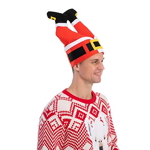 image for JOYIN 3 Packs Christmas Santa Pants Hats for Funny Hilarious and Festi