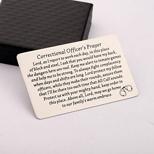 CHOORO Correctional Officer Prayer Wallet Card Insert Correctional Officer Jewelry Christian Gift Religious Jewelry Gift from Correctional Officer (Correctional Officer Prayer Wallet Card)3