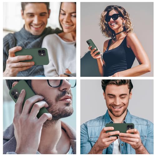 Cordking Designed for iPhone 12 Case, Designed for iPhone 12 Pro Case, Silicone Shockproof Phone Case with [Soft Anti-Scratch Microfiber Lining] 6.1 inch, Alpine Green by Cordking - Image 2