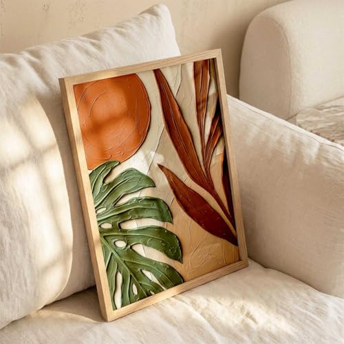 Image of kotart Aesthetic Botanical Art Home Decoration Painting | Boho Paintings With Frame For Living Room Bed Room Hotel Wall Decor Digital Reprint (14X20 inch)
