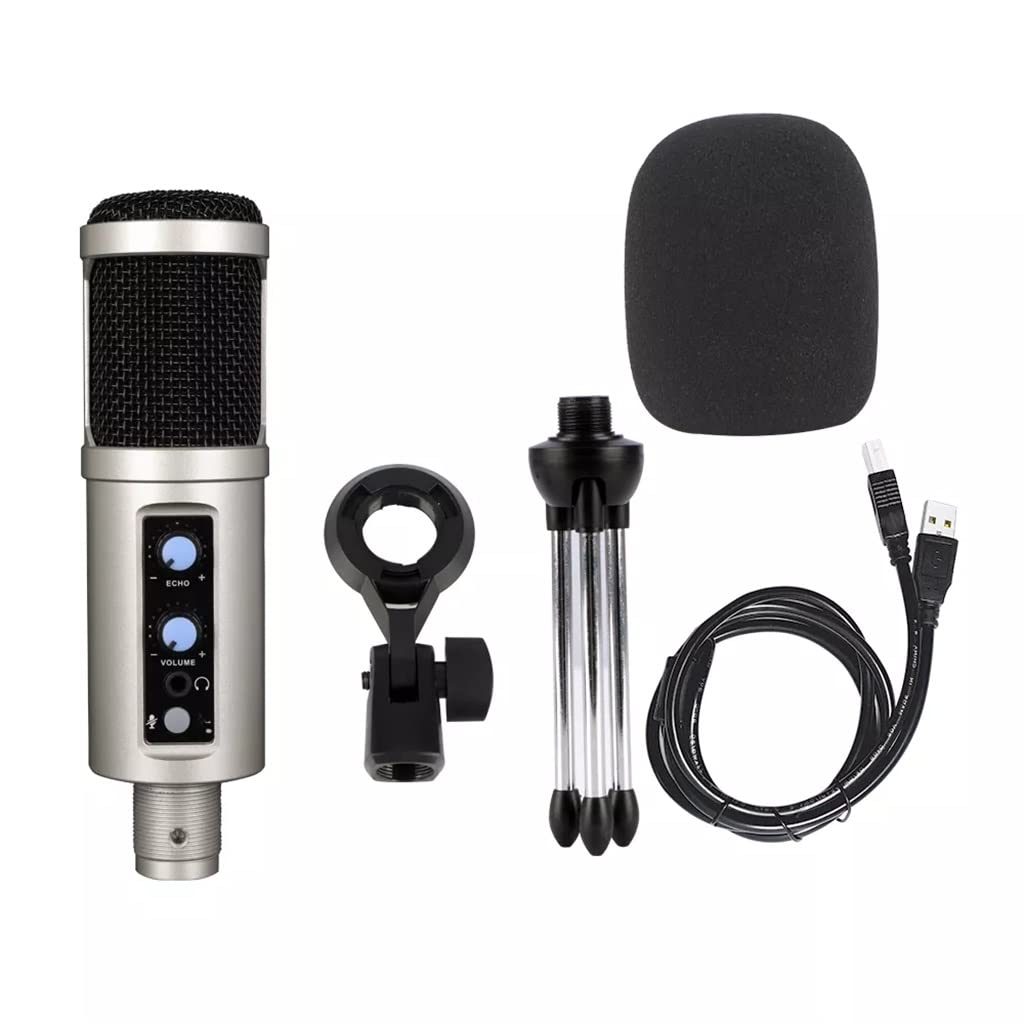 Mikrofon USB do nagrywania/przesyłania strumieniowego/gry, profesjonalny mikrofon do komputera/laptopa, regulacja głośności głosu