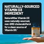 NatureWise Vitamin D3 2000iu (50 mcg) 1-Year Supply for Immune Support, Healthy Muscle Function, and Bone Health - Non-GMO, Gluten Free in Organic Extra Virgin Olive Oil, (Mini Softgel), 360 Count - Image 4