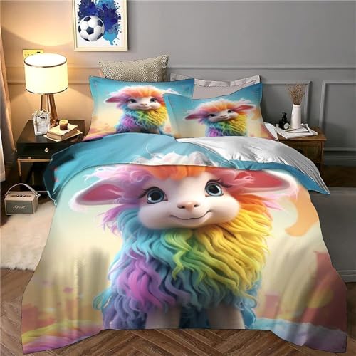Parure de lit agneau 3D en microfibre premium ultra douce et durable