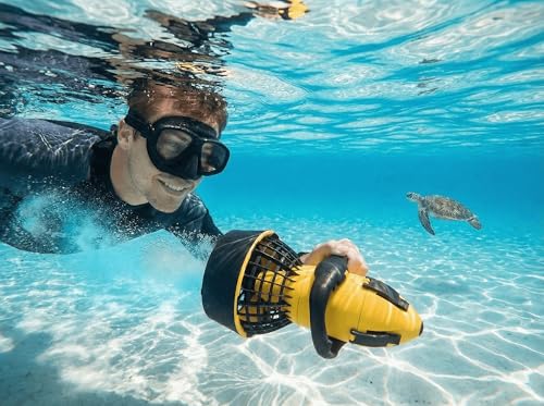440W Underwater Sea Scooter - 20m Max Depth, 30-50min Runtime | 8.2kg Lead-Acid Battery, Tool-Free Assembly for Snorkeling, Diving & Aussie Beaches Underwater Sports with Ease